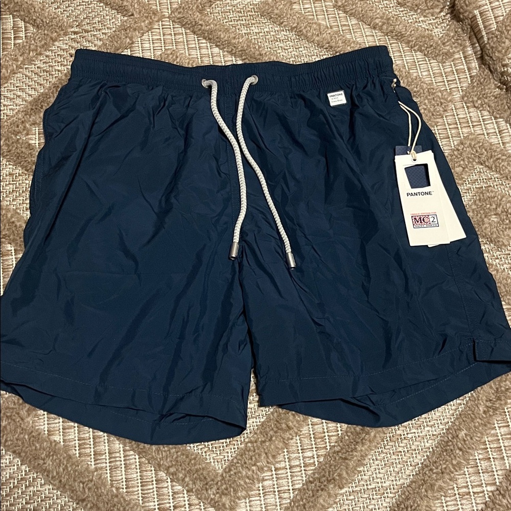 Pantone Saint Barth Light Navy Blue Swim Trunks Men